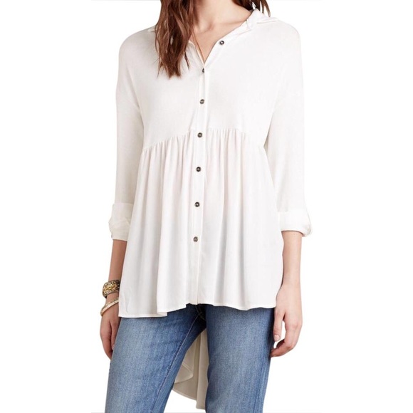 Anthropologie Tops - ANTHRO Hi Lo Buttondown Tunic
